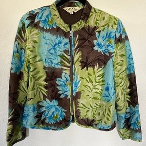 Orvis Hawiann Cropped Zip Up Jacket